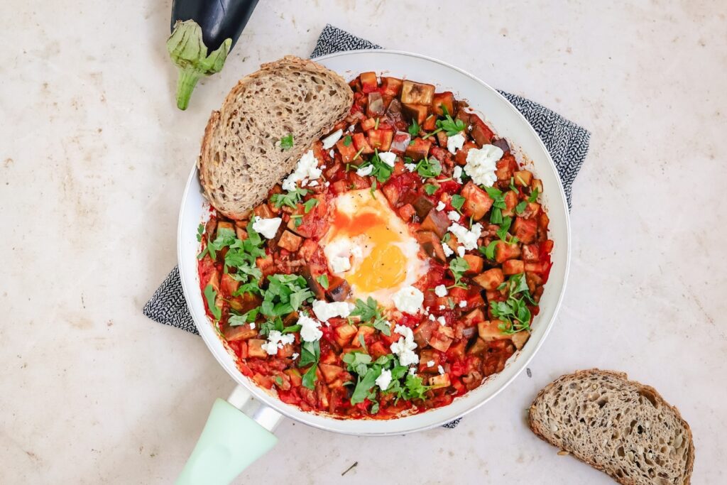 Shakshuka gehakt aubergine